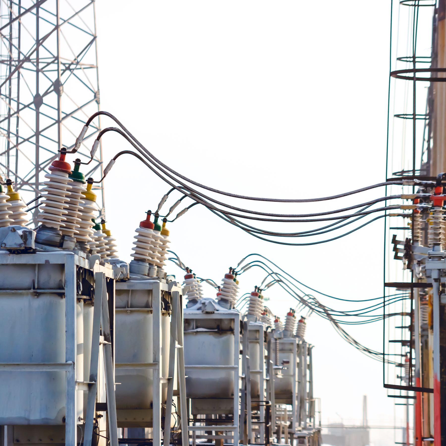 High voltage electrical transformers and power lines